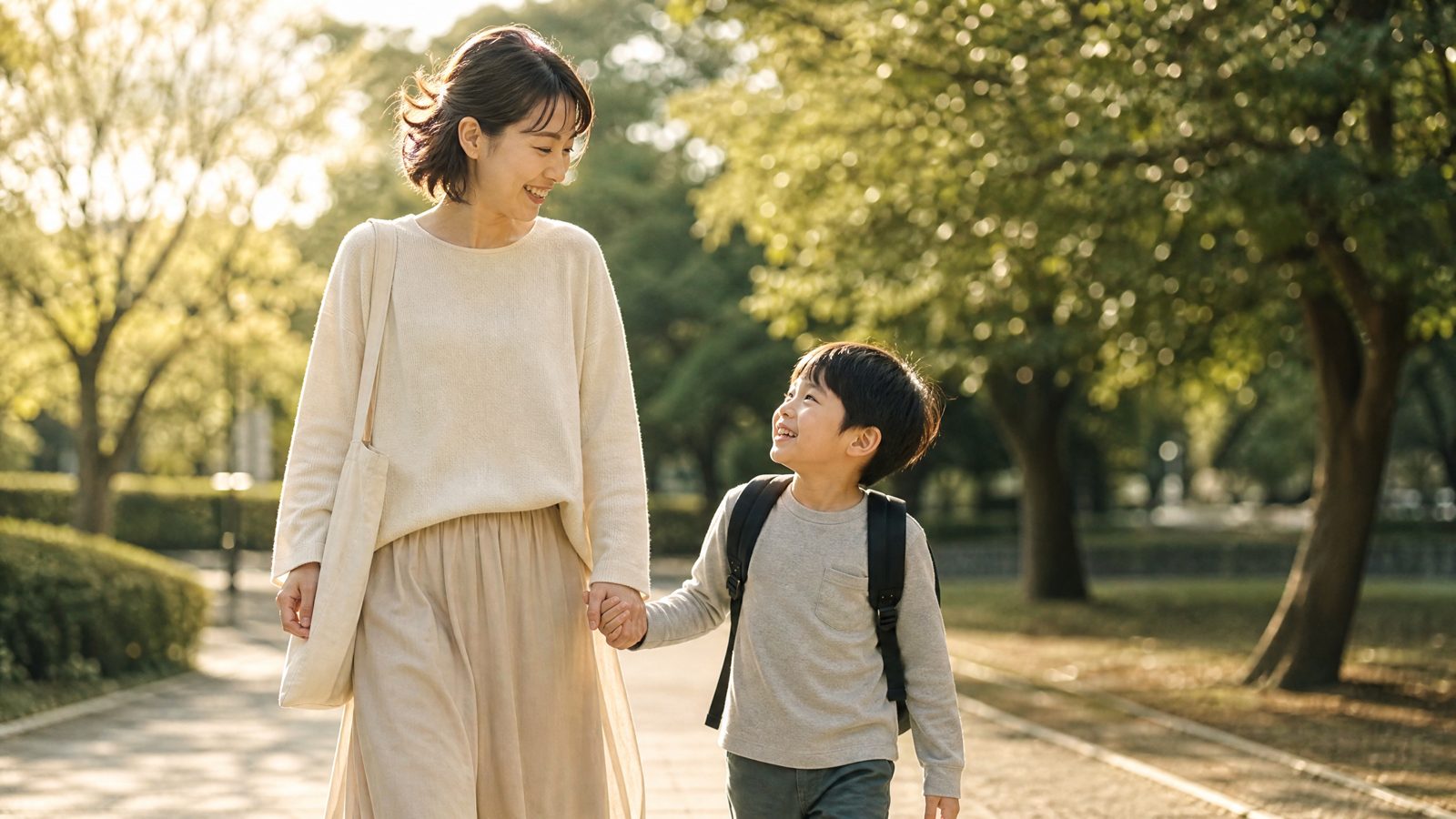 前向きに暮らす親子のイメージ
